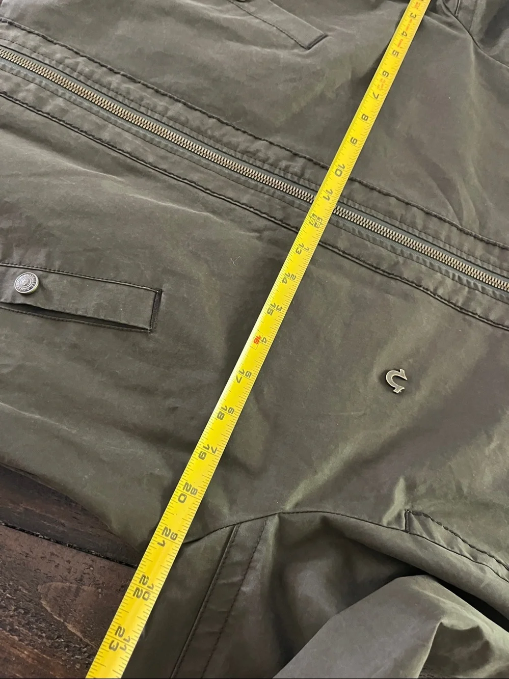 True Religion Waxed Bomber in Military Olive